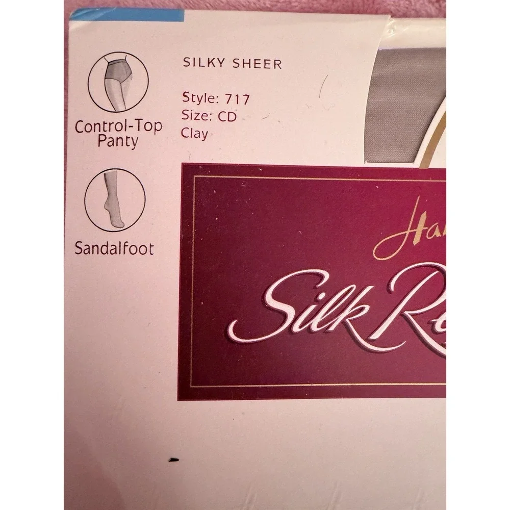 90's‎ Hanes Silk Reflections Silky Sheer Ctrl Top Clay Size CD Style 717